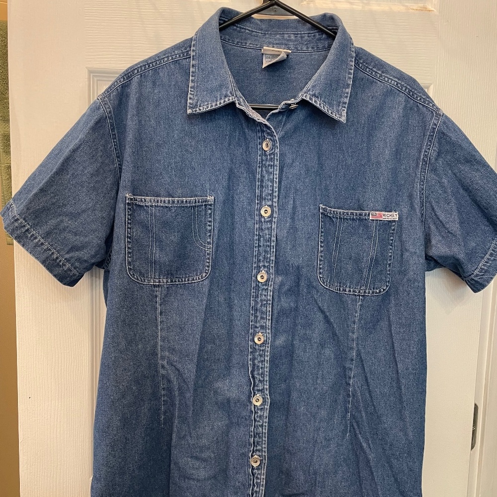 Vintage Mickey Mouse Jean button up